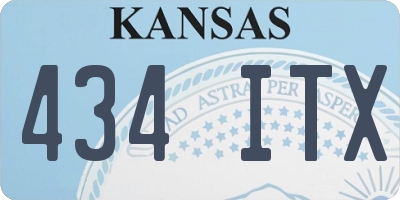 KS license plate 434ITX