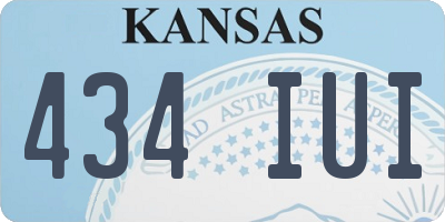 KS license plate 434IUI