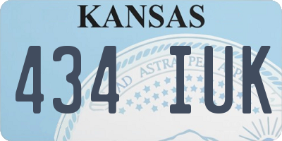 KS license plate 434IUK