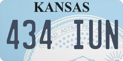 KS license plate 434IUN
