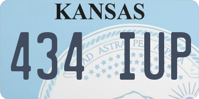 KS license plate 434IUP