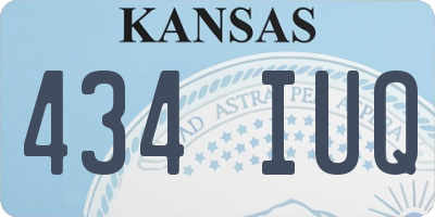 KS license plate 434IUQ