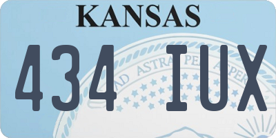 KS license plate 434IUX