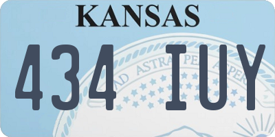 KS license plate 434IUY
