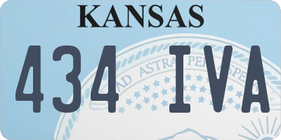 KS license plate 434IVA