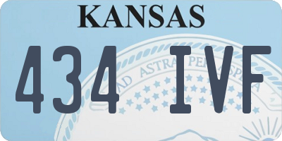 KS license plate 434IVF