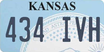 KS license plate 434IVH