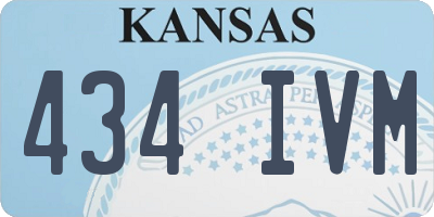 KS license plate 434IVM