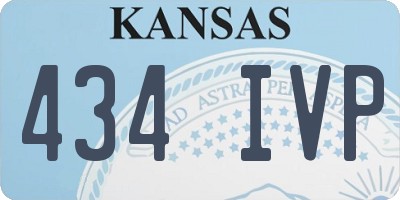KS license plate 434IVP