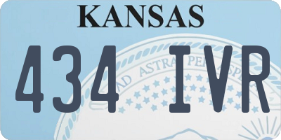 KS license plate 434IVR