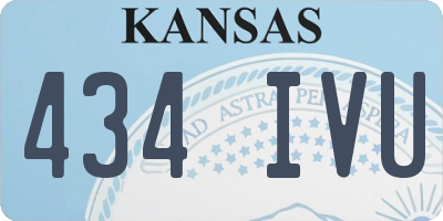 KS license plate 434IVU