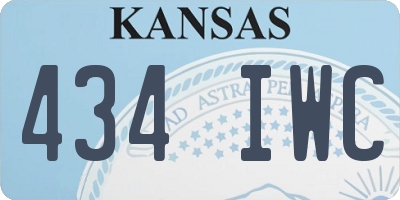 KS license plate 434IWC