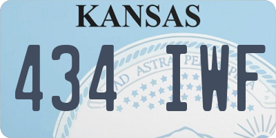 KS license plate 434IWF