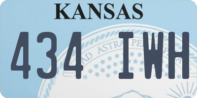 KS license plate 434IWH