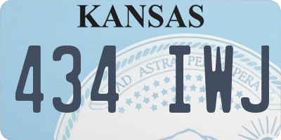 KS license plate 434IWJ