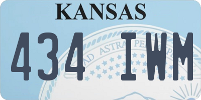 KS license plate 434IWM