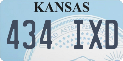 KS license plate 434IXD