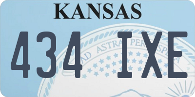 KS license plate 434IXE