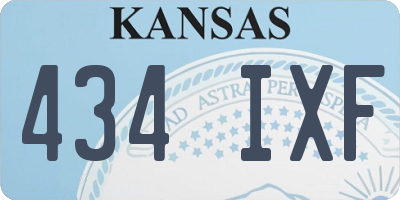 KS license plate 434IXF