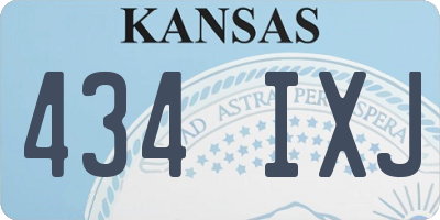 KS license plate 434IXJ