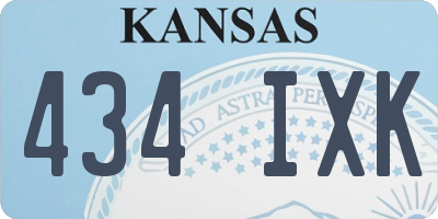 KS license plate 434IXK