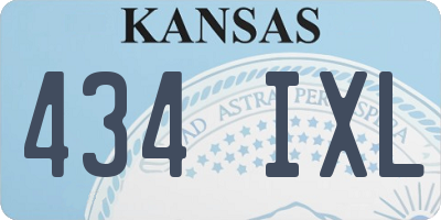KS license plate 434IXL