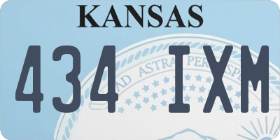 KS license plate 434IXM