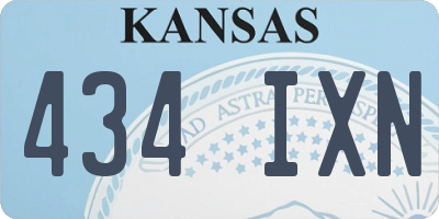KS license plate 434IXN