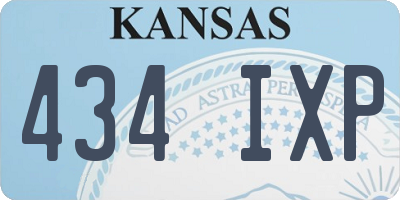KS license plate 434IXP
