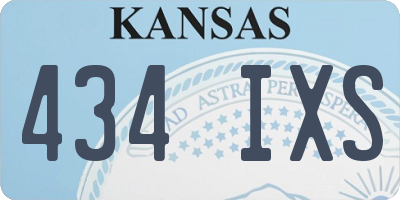 KS license plate 434IXS