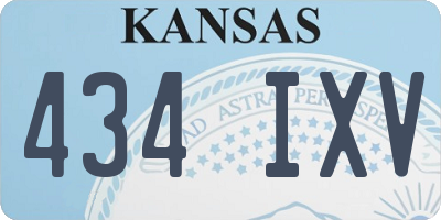 KS license plate 434IXV