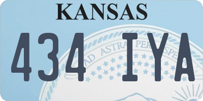 KS license plate 434IYA