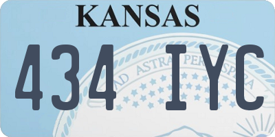 KS license plate 434IYC