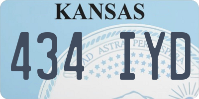 KS license plate 434IYD