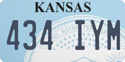 KS license plate 434IYM