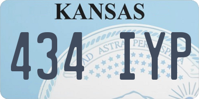 KS license plate 434IYP
