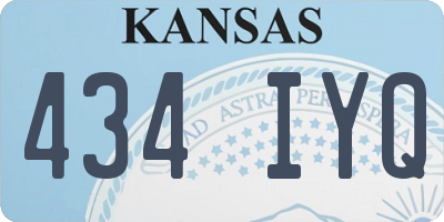 KS license plate 434IYQ