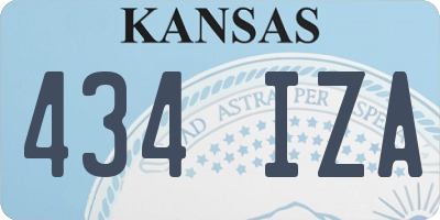 KS license plate 434IZA