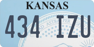 KS license plate 434IZU