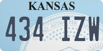 KS license plate 434IZW