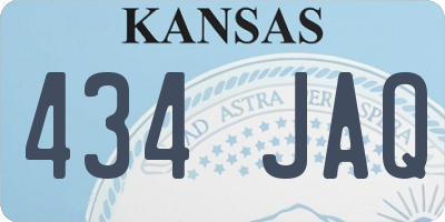 KS license plate 434JAQ