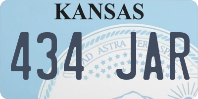 KS license plate 434JAR