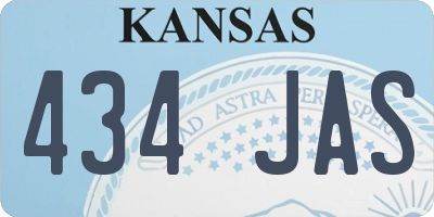KS license plate 434JAS