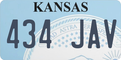 KS license plate 434JAV