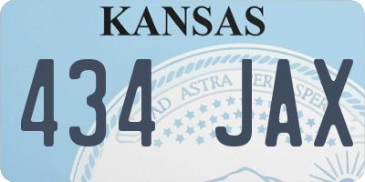 KS license plate 434JAX