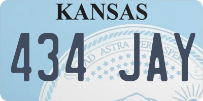 KS license plate 434JAY