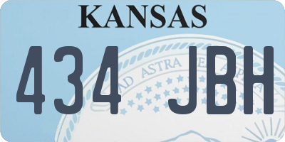 KS license plate 434JBH