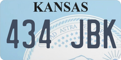 KS license plate 434JBK
