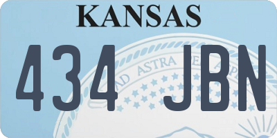 KS license plate 434JBN