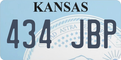 KS license plate 434JBP